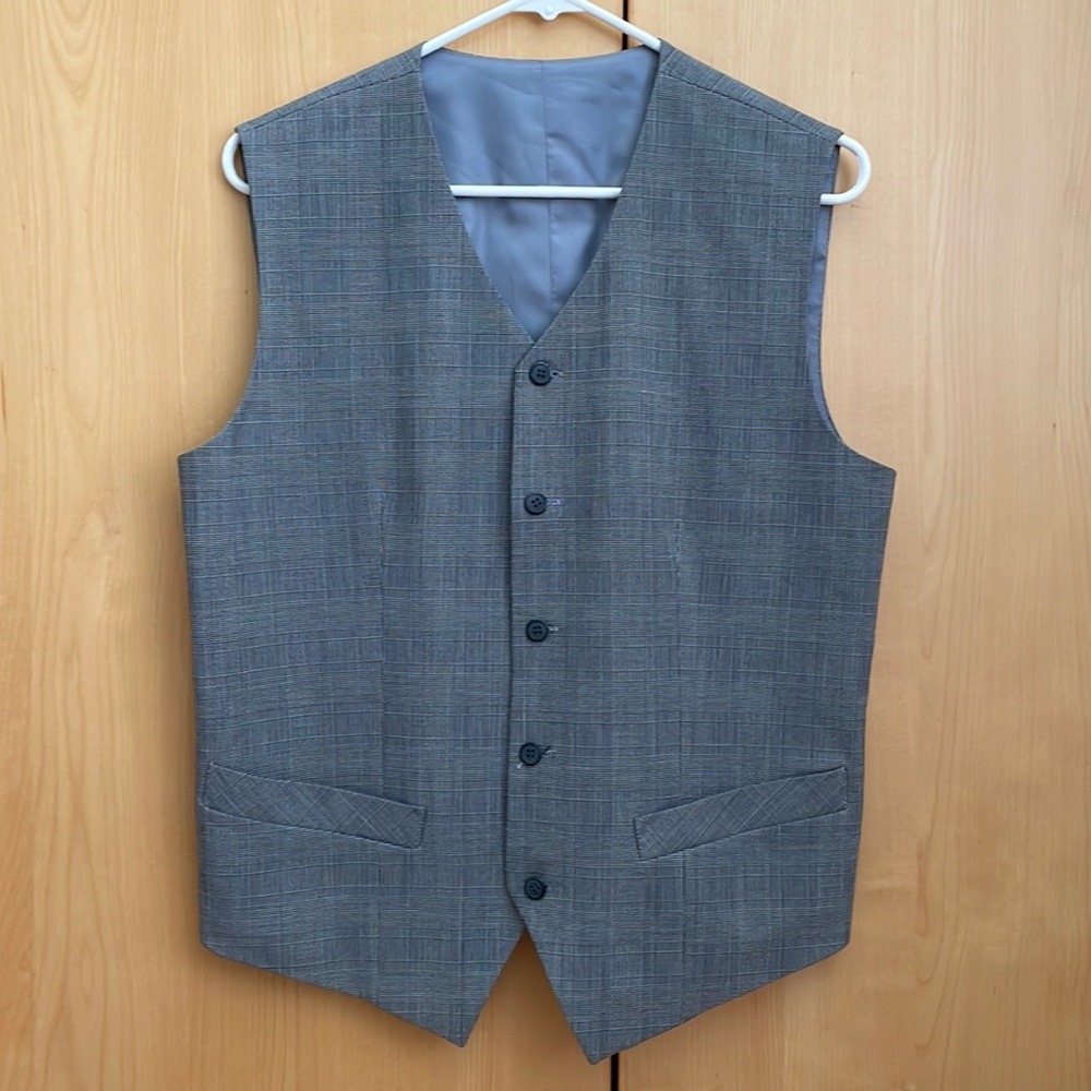 Black & White Plaid Vest